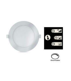 Downlight LED LUXEN rond 18w Blanc 6500k 1400lm 140mm Ø dimmable