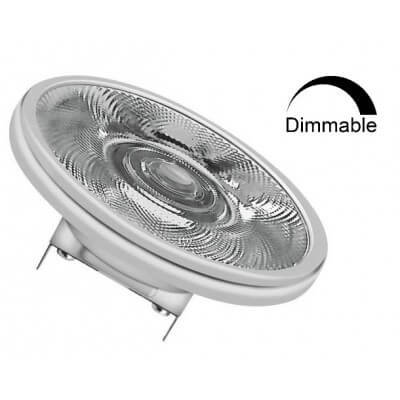 of Ampoule LED OSRAM AR111 10.8W substitut 50W 650 lumen Blanc chaud 2700K dimmable G53