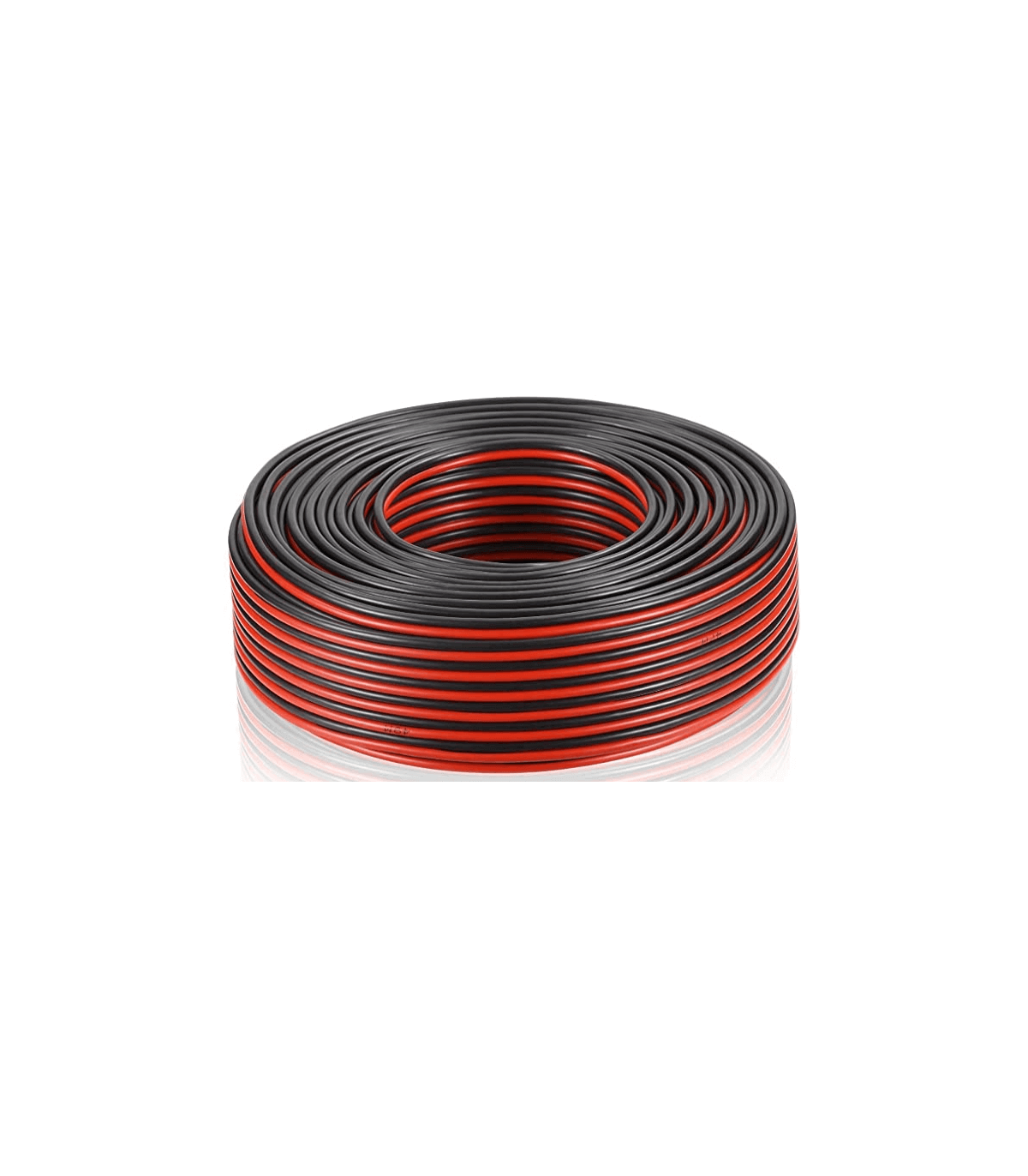 Câble enceinte hifi 2x0.75mm², 50m, noir et rouge, LEXMAN