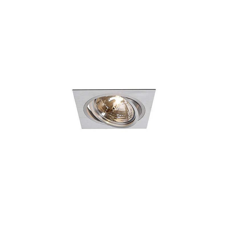 Spot encastrable carée alu brossé orientable GU5.3 Spot encastrable carée alu brossé orientable GU5.3