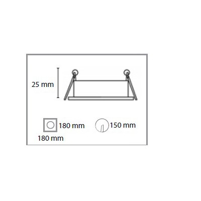 Spot encastrable carée alu brossé orientable GU5.3