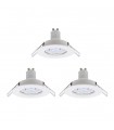 Lot de 3 Spots led GU10 IP20 345lumen 4.2W substitut 50W blanc chaud