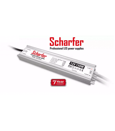 Alimentation LED Métallique SCHARFER 150W 12v 12.5A Etanche IP67 SCH-150-12