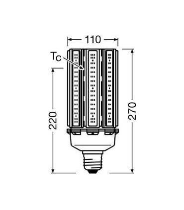 Ampoule LED Osram Tubulaire 90w substitut 250w 11700 lumen blanc chaud 2700K E40