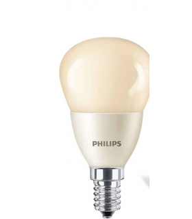Ampoule LED Philips Sphérique P45 4W substitut 15W 185 lumens blanc très chaud 2100k Dimmable E14