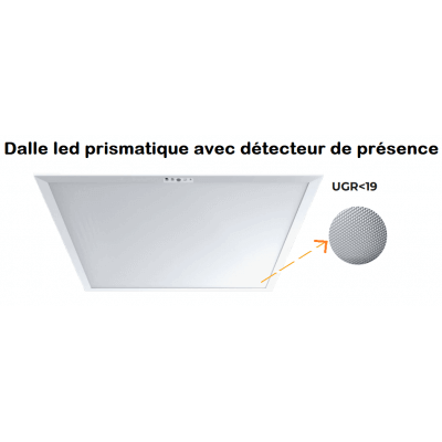 SENSE-TEL Télécommande pour Dalle LED SENSE prismatique UGR 19 avec détecteur de présence 40W