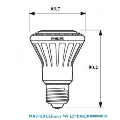 Philips MASTER LEDspot D 6,5-50W 4000k PAR20 25D