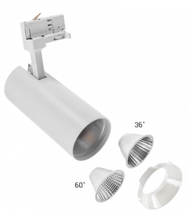 Andromeda projecteur LED sur rail blanc 25W 3200lumen