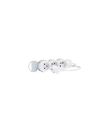 Rallonge multiprise 3 prises de courant 2P+T 16A 230V avec cordon 1,5m - blanc et gris