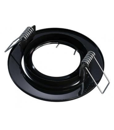 ROKA Spot à encastrer rond orientable  noir pour lampe GU10 et Gu5.3 diamètre de perçage 70mm