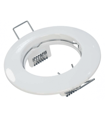 ROKA Spot à encastrer rond fixe blanc pour lampe GU10 et Gu5.3 diamètre de perçage 51mm