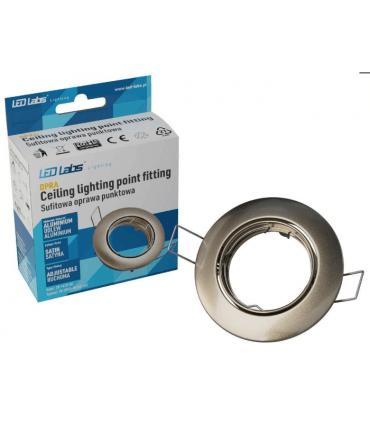 OPRA Spot à encastrer rond orientable satin pour lampe GU10 et Gu5.3 diamètre de perçage 75mm