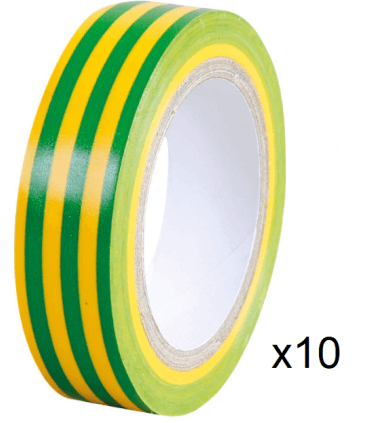 Ruban Adhésif isolan vert/jaune 15x10m