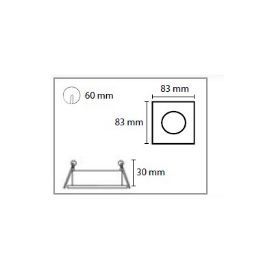 Spot encastrable etanche IP65 gris fixe