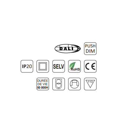 CONVERTISSEUR LED IP20 CC - DALI PUSH DCC DALI PUSH 35W 700-1050 CG