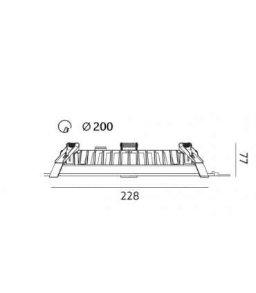 Encastré LED NEXUS NEXEYE 30W 3300 lumens 4000K blanc froid IP44 diamètre de perçage 200mm