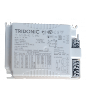 Ballast électronique TRIDONIC PC 1/2*26-42 TC PRO 18/22/26/32/40/42w