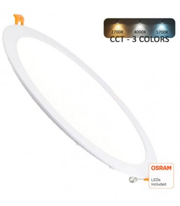 Encastré LED ROUND 30W 2900lumen CCT 2700K-4000K-5700K IP20 Diam de perçage 280mm