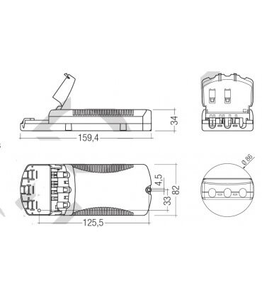 Platine électronique  Tridonic.ATCO PCI 35 TOP 1X 35W 220-240V 0.20 A