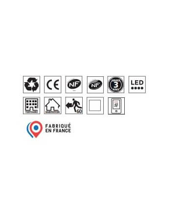 BRIOSPOT R - montage encastré BAES Évacuation non étanche 1 heure- Classe II