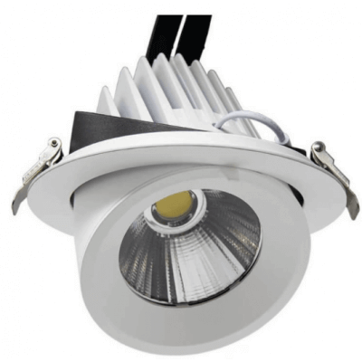 Encastré orientable rond 25W 2500 lumens CCT couleur sélectionnable diamètre de perçage 110mm