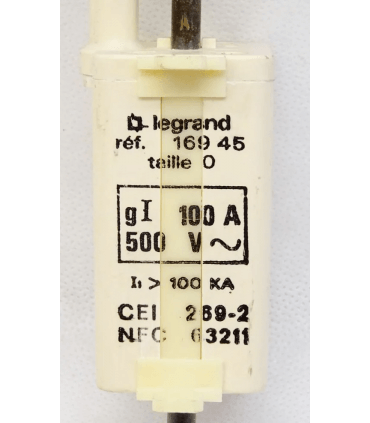 legrand - Cartouche couteau gG 100A taille 0  500V 120kA avec percuteur - 16945