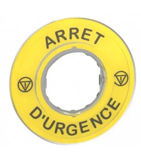 Etiquette de marquage 3D Schneider Electric, à utiliser avec Bouton-poussoir d'arrêt d'urgence à tête bombée