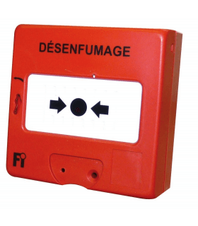 FINSECUR DECLENCHEUR MANUEL ROUGE CONVENTIONNEL DE DESENFUMAGE