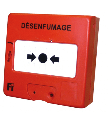 FINSECUR DECLENCHEUR MANUEL ROUGE CONVENTIONNEL DE DESENFUMAGE