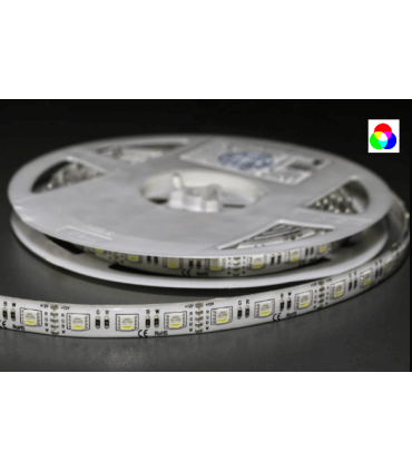 Ruban LED 12V 60led/m RGBW-WP multi-couleurs 19.2W/m étanche IP65 5m