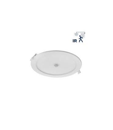 BJORK ROND Encastré avec détecteur 18W 3CCT 3K 4K 6K PIR 1600Lm diamètre de perçage 205mm