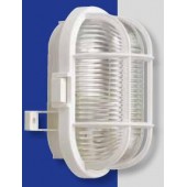 Applique KOBI 1* E27 100W IP44 étanche ovale avec grille de protection