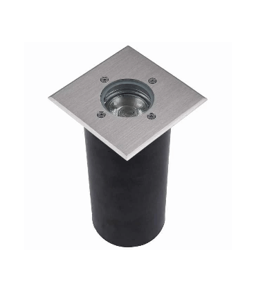 Spot de sol Encastrable carré HEITRONIC BRANDENBURG 35W max GU10 IP65 Etanche