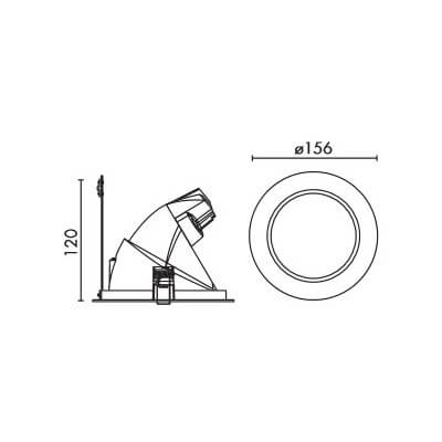 Projecteur mini rond orientable G8.5 70w complet