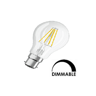 Ampoule LED OSRAM Standart A60  7.5W substitut 60W 806 lumens blanc chaud 2700K dimmable B22