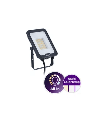 Philips - Ledinaire Projecteurs tout-en-un, 50 W, 5500 lm,6000 lm,3000 K,4000 K,6500 K,CRI80, Symétrique, IP65