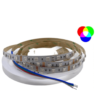 Ruban LED 30led/m RGB multi-couleurs 7.2W/m étanche IP64 24V 5m