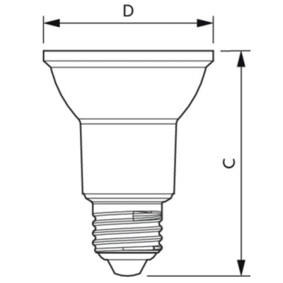 Philips Master LEDspot PAR20 E27 6w substitut 50w dimmable schéma