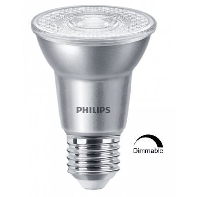 Ampoule LEDspot Philips Master PAR20 6w substitut 50w 515 lumens Blanc neutre 3000K dimmable E27