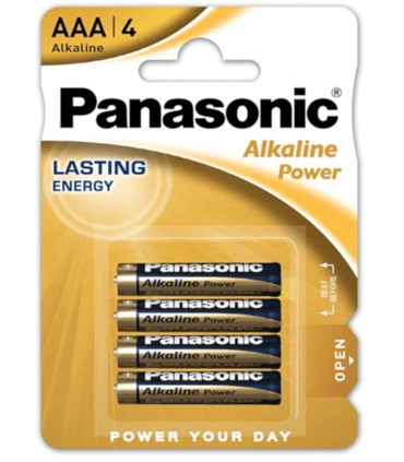PANASONIC lot de 4 piles alkaline AAA  piles LR03 1.5V