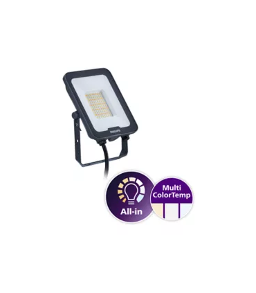 Philips - Ledinaire Projecteur tout-en-un 20W 2400lumen 3000-4000-6500K Couleur sélectionnable IP65