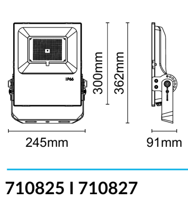 Projecteur Led Megaman Tito 90W substitut 150w  4000k Blanc froid 13300 lumen IP66 710825